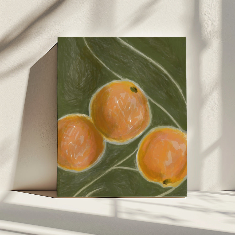KH Studio - Die Farben Orange & Grün | Leinwand
