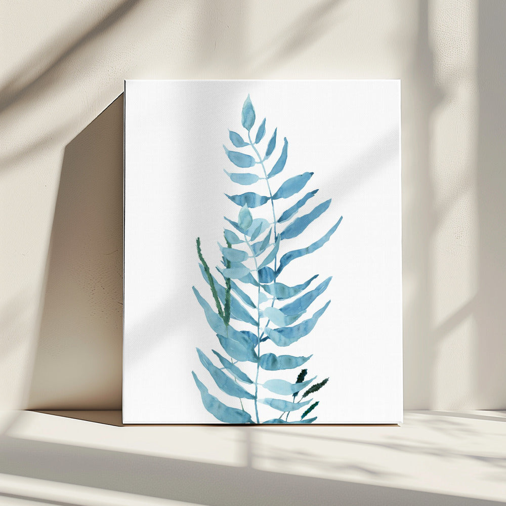 Blaue Aquarellblumen 3 | Leinwand