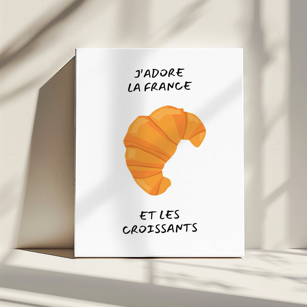 J´adore la france, Croissant | Leinwand