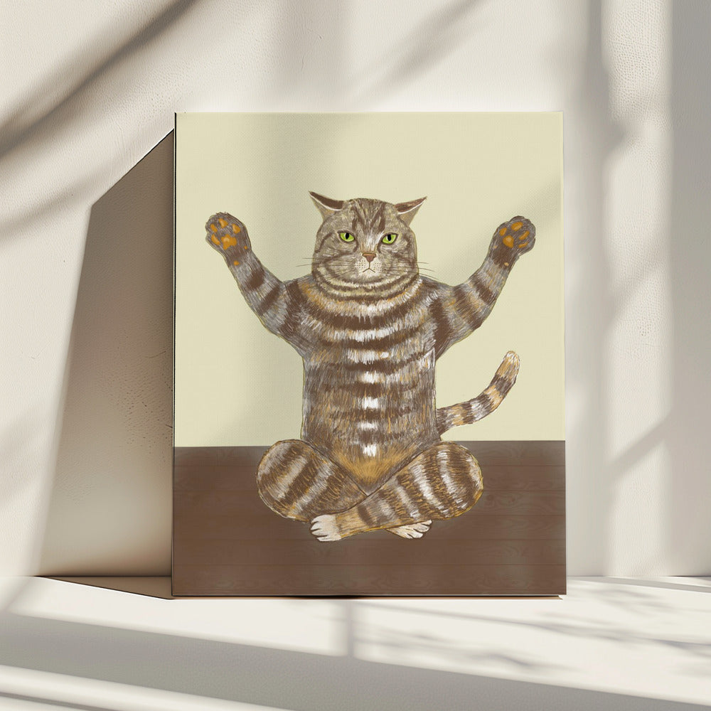 Yoga-Katze | Leinwand
