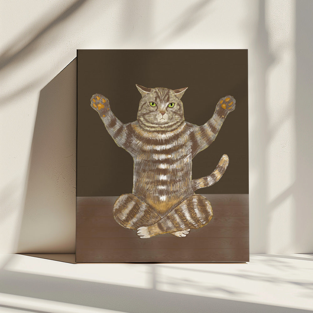 Yoga-Katze | Leinwand