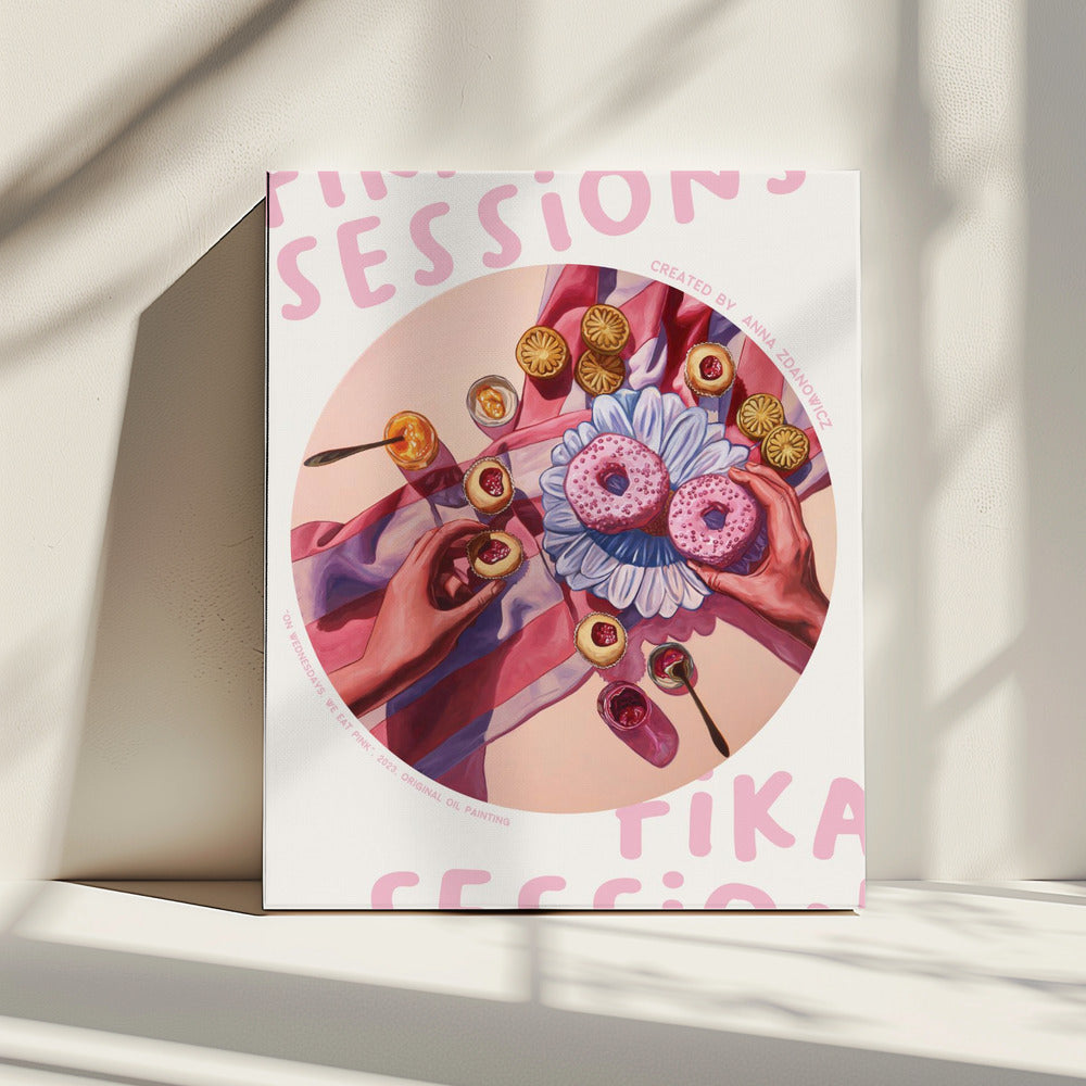 Mittwochs essen wir Pink | Leinwand