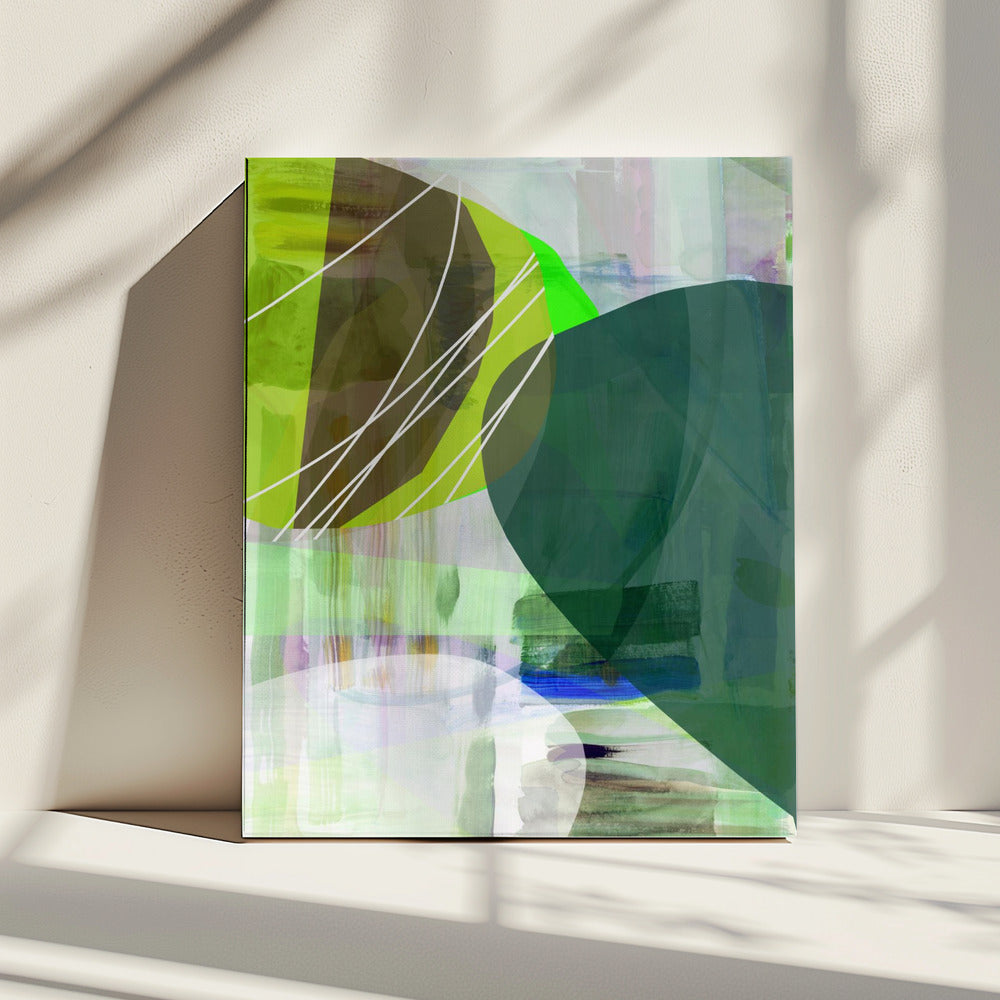 Abstrakte grüne Formen 2 | Leinwand