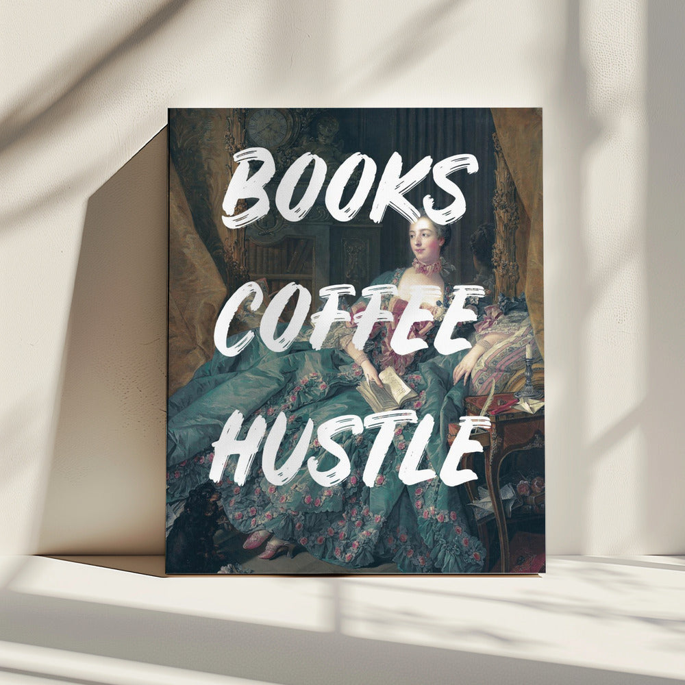 Bücherkaffeeweiß Ratioiso | Leinwand