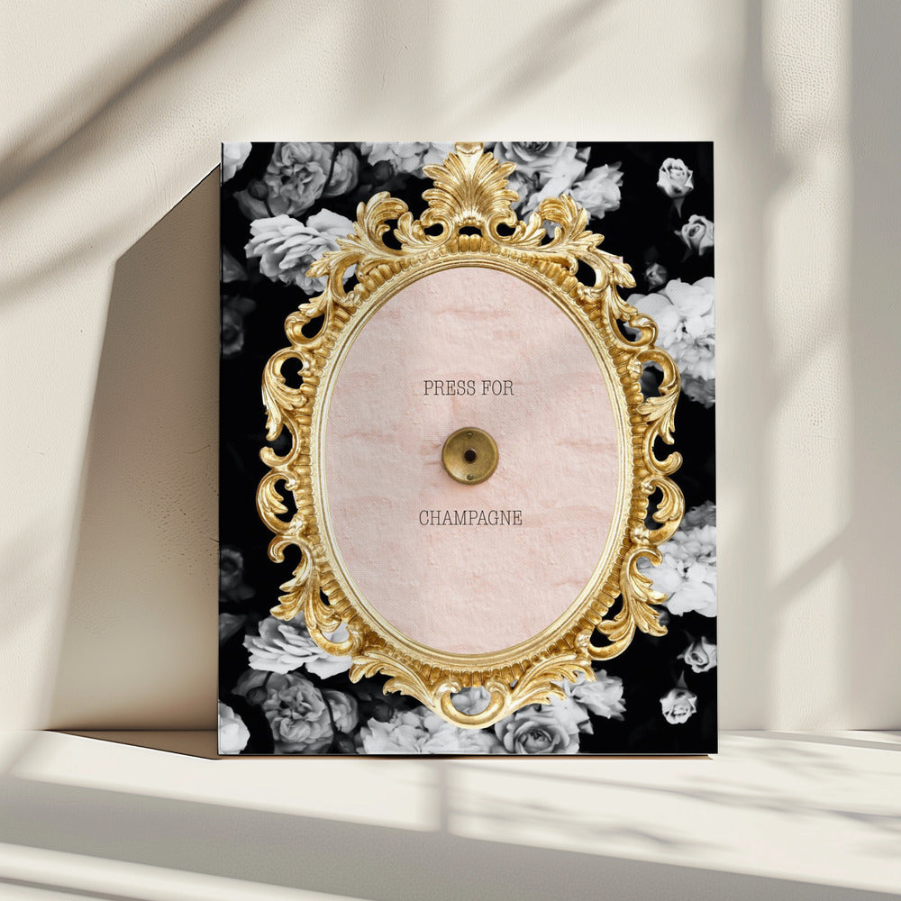 Champagnerdunkelfloral Verhältnis2x3 | Leinwand