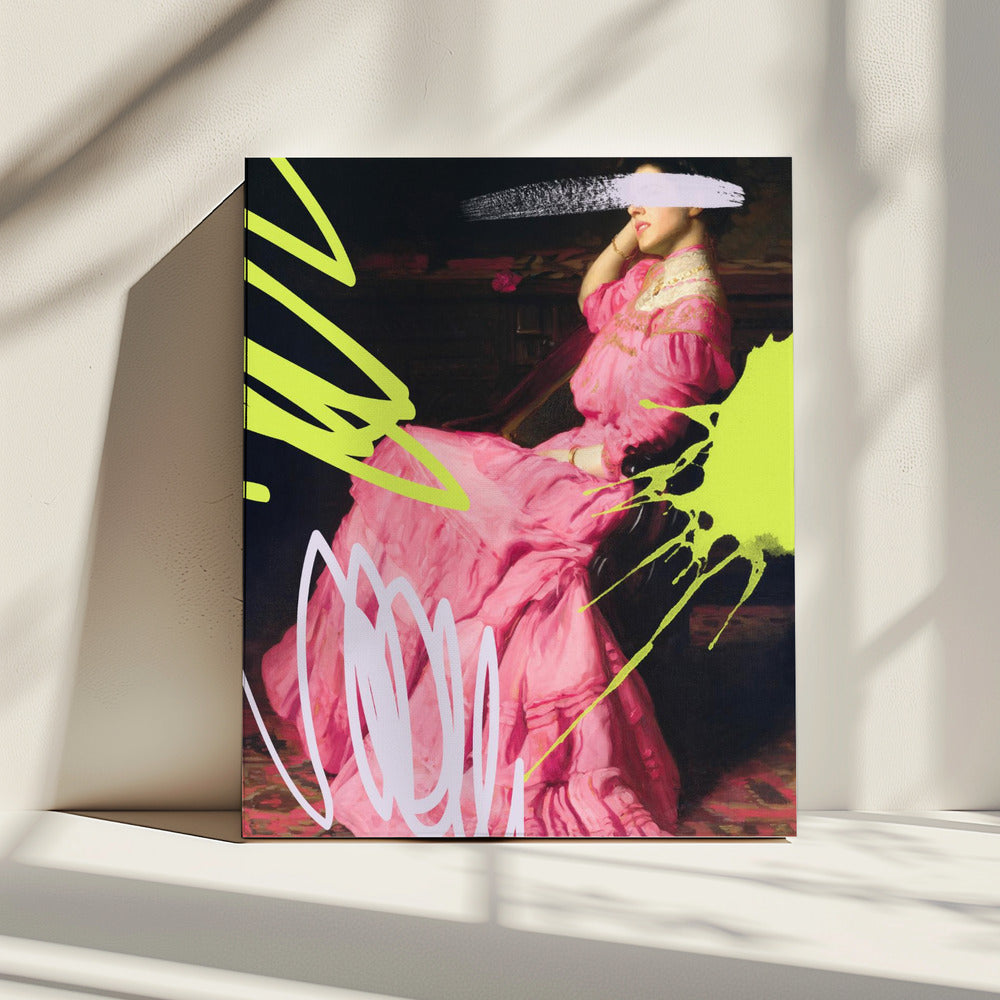 Neonpinkkleid Ratioiso | Leinwand