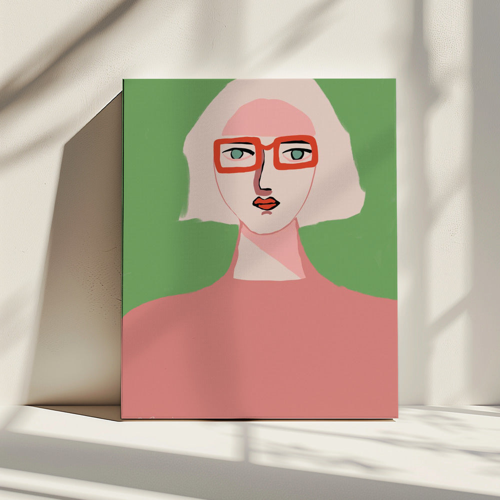 Dame mit hellem Haar | Leinwand