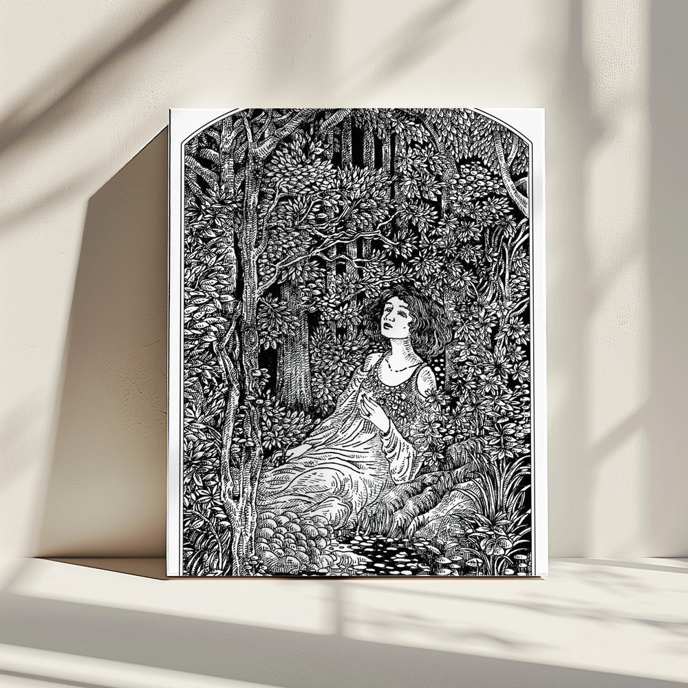 Frau im Wald | Leinwand