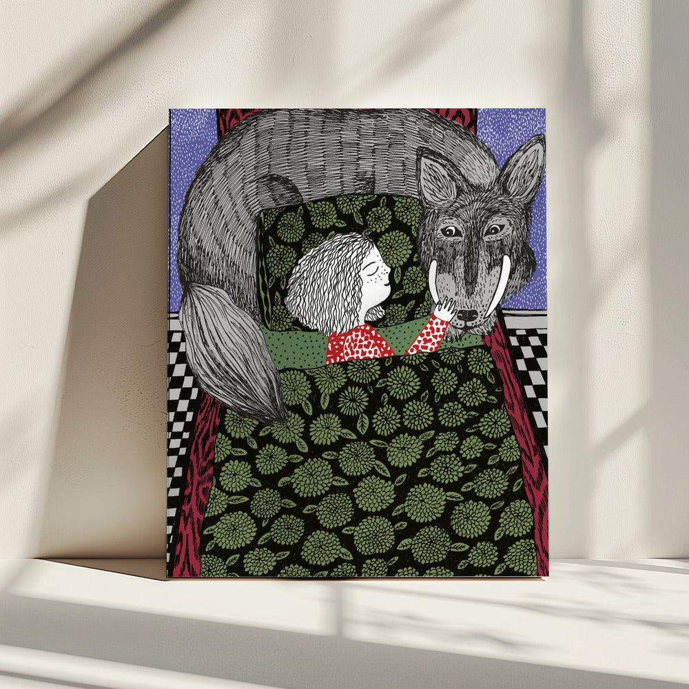 Girl and Wolf | Canvas