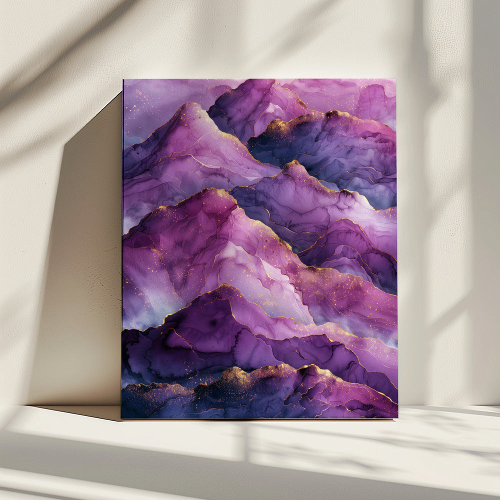 Magische Amethyst-Landschaftsgrafik (8) | Leinwand