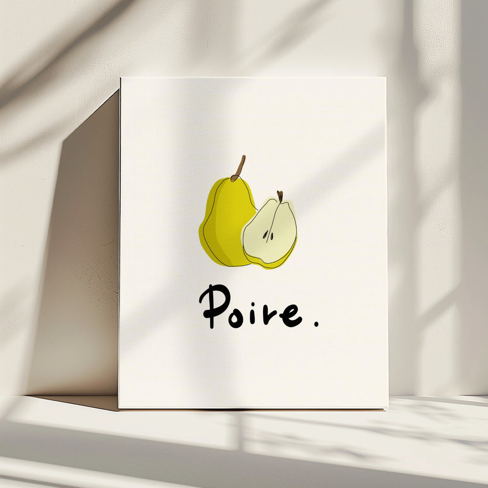 Modern French Fruits Collection "Pear / Poire" | Canvas