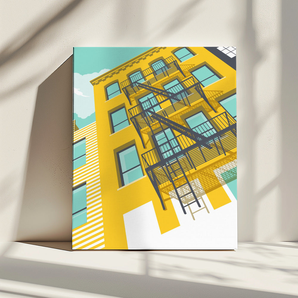 NYC Brooklyn Yellow | Canvas