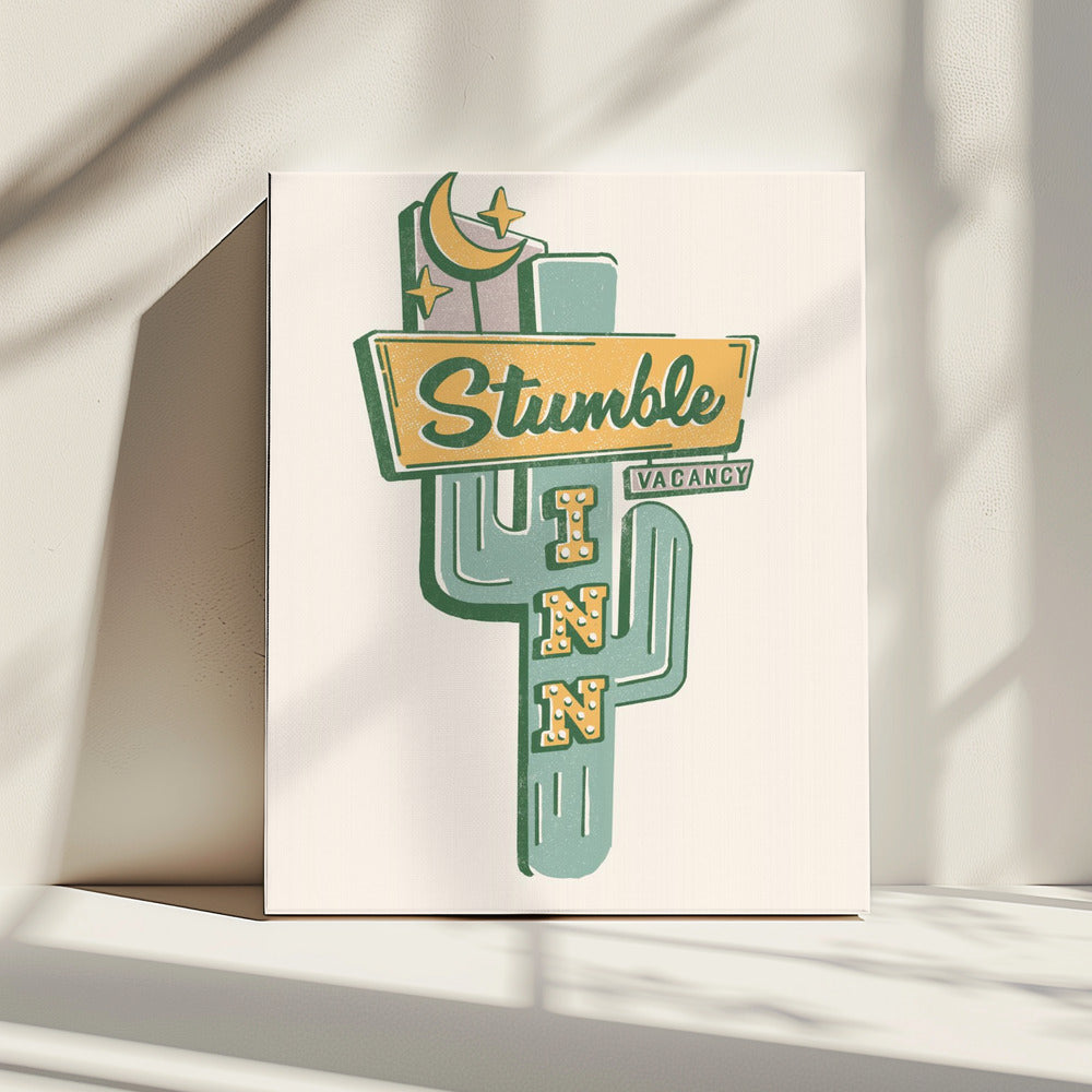 Stumble Inn Southwestern Roadside Motel Kunst | Leinwand