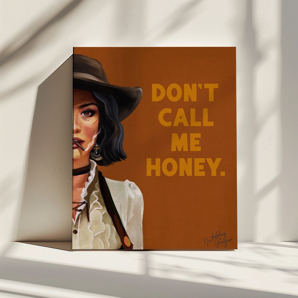 Nenn mich nicht Honey Badass Western Cowgirl Kunst | Leinwand
