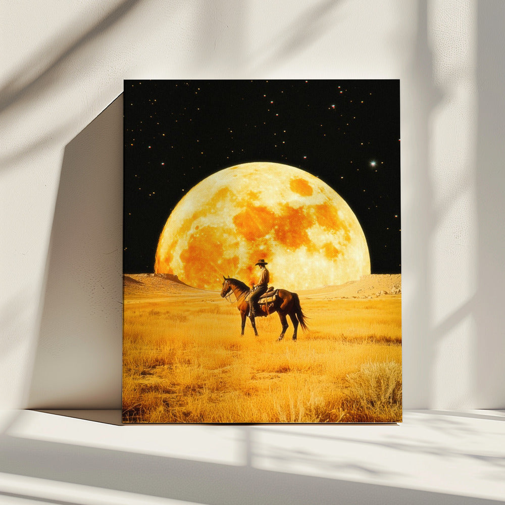 Mond-Cowboy | Leinwand