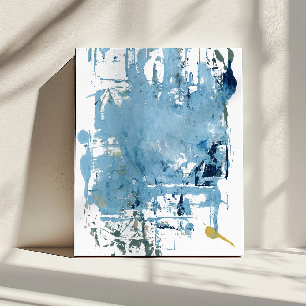 Abstrakte blaue Kratzer 1 | Leinwand