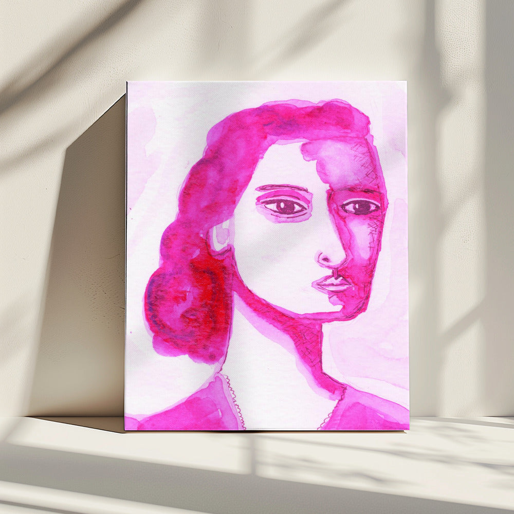 Ich bin eine Frau Pink | Leinwand