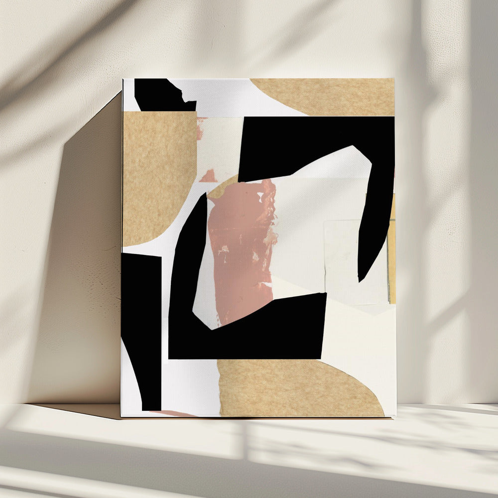Neutral Abstract Shapes On White 2 | Canvas