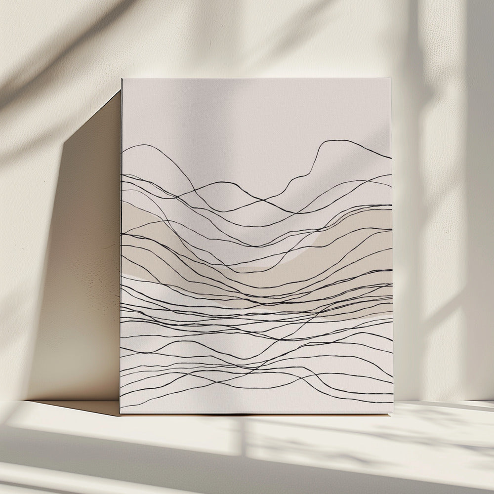 Ruhige Linienwellen | Leinwand