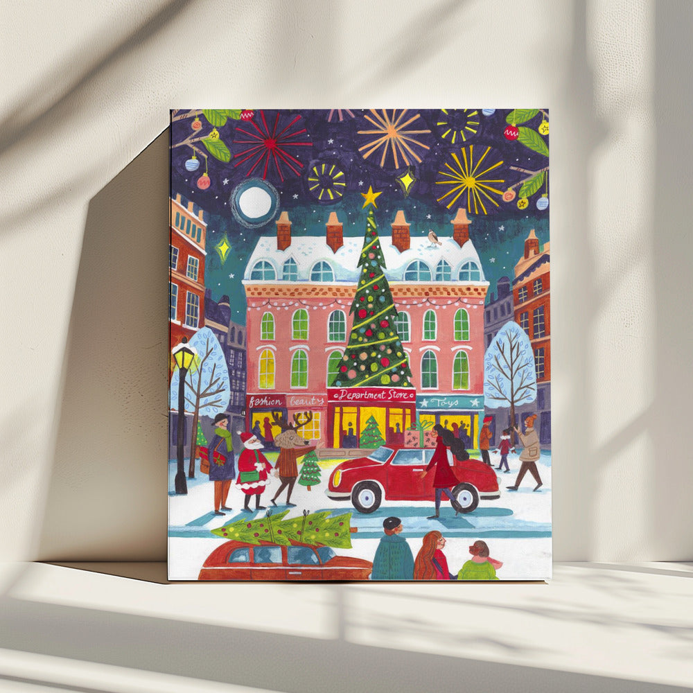 Weihnachten in der Stadt | Leinwand