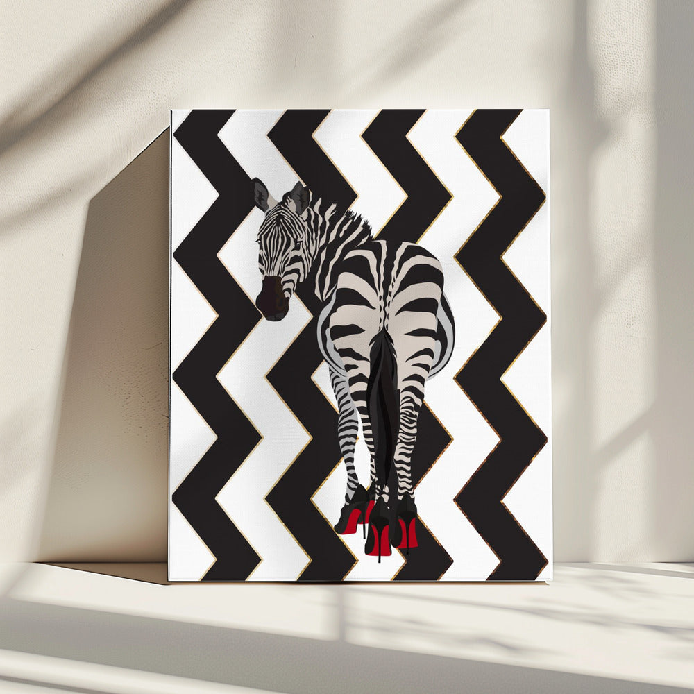 Zebra Heels Zickzack | Leinwand