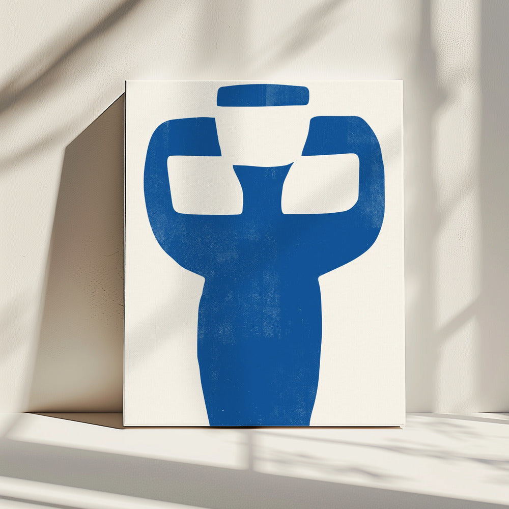 Vase Blau 04 | Leinwand