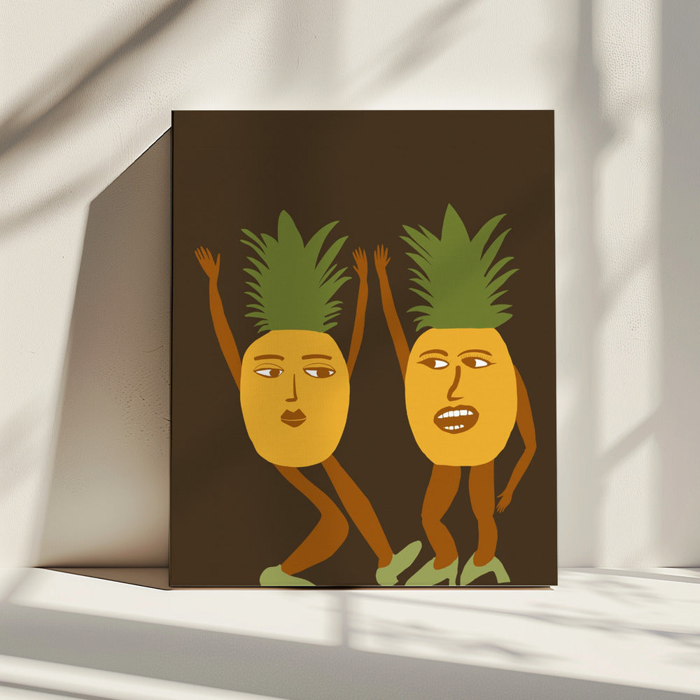 Tanzende Ananas | Leinwand
