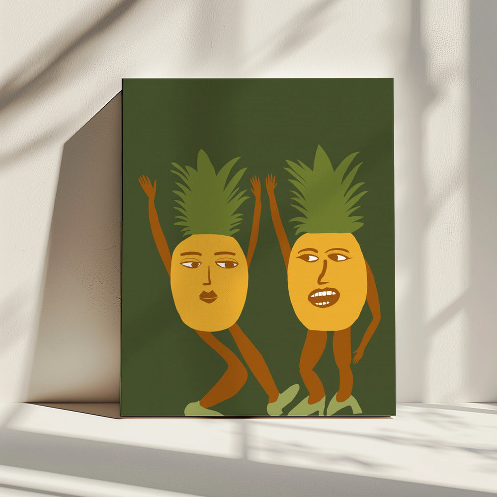 Tanzende Ananas | Leinwand