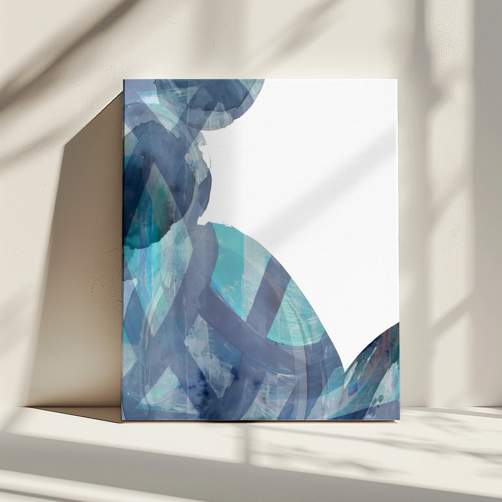 Blue Abstract Swirls 1 | Canvas