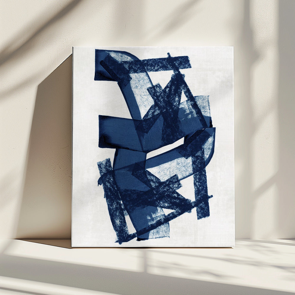 Abstrakte blaue Struktur 2 | Leinwand