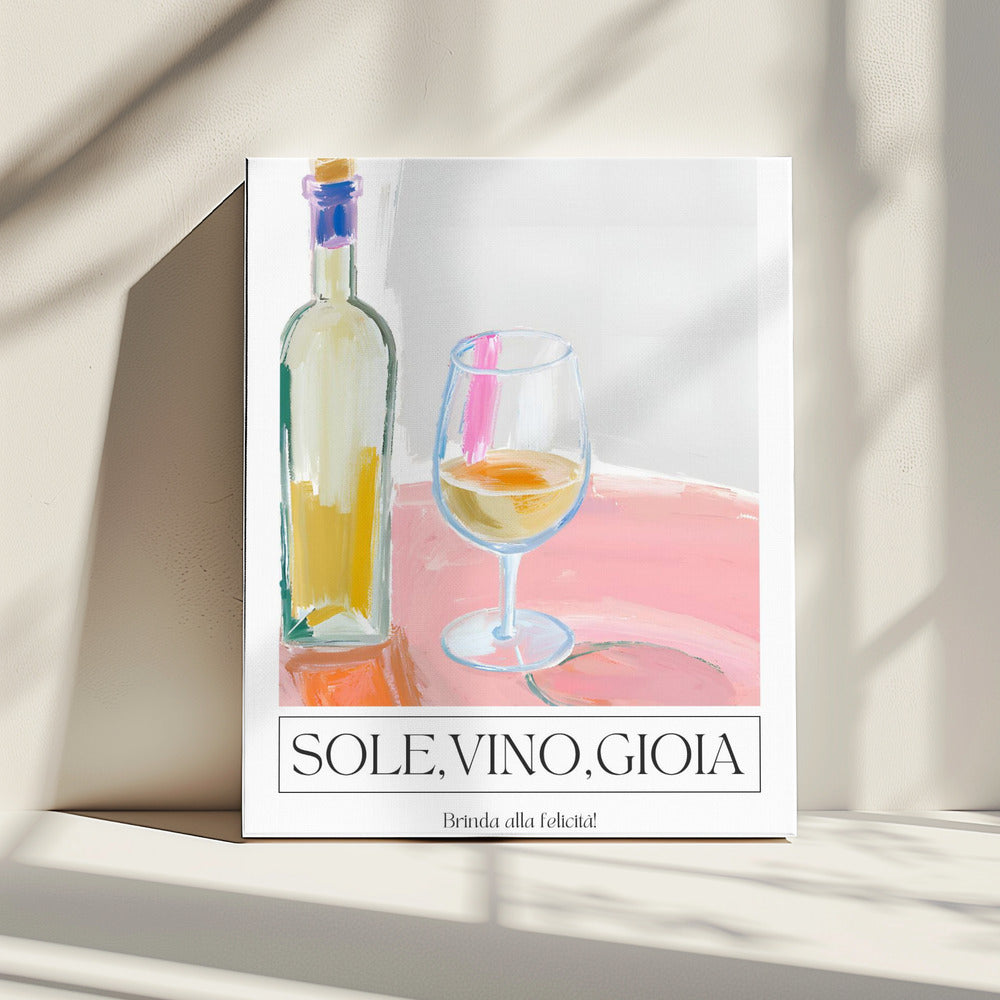 Seezunge, Wein, Freude | Leinwand