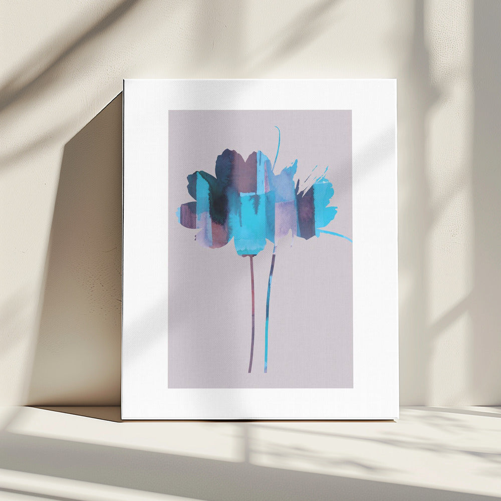 Heller floraler Grafikdruck Nr. 2 | Leinwand