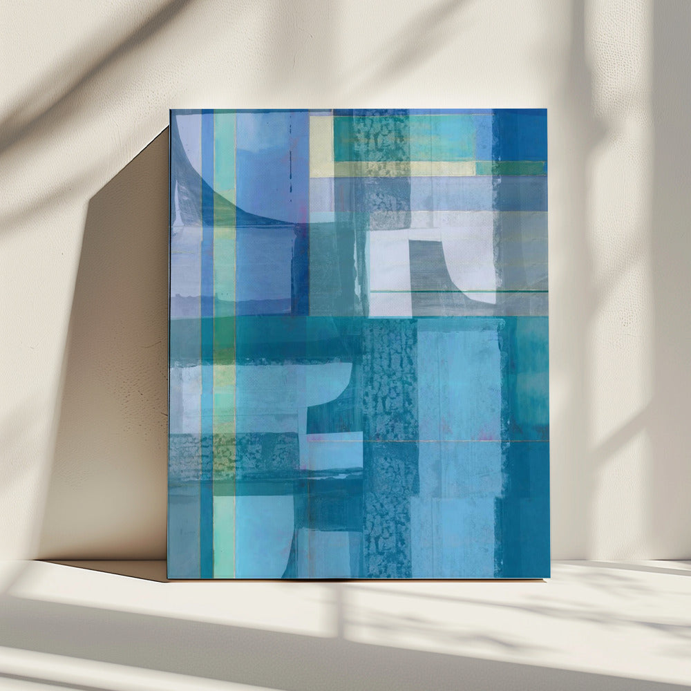 Abstract Shades of Blue and Neutral 4jpg | Canvas