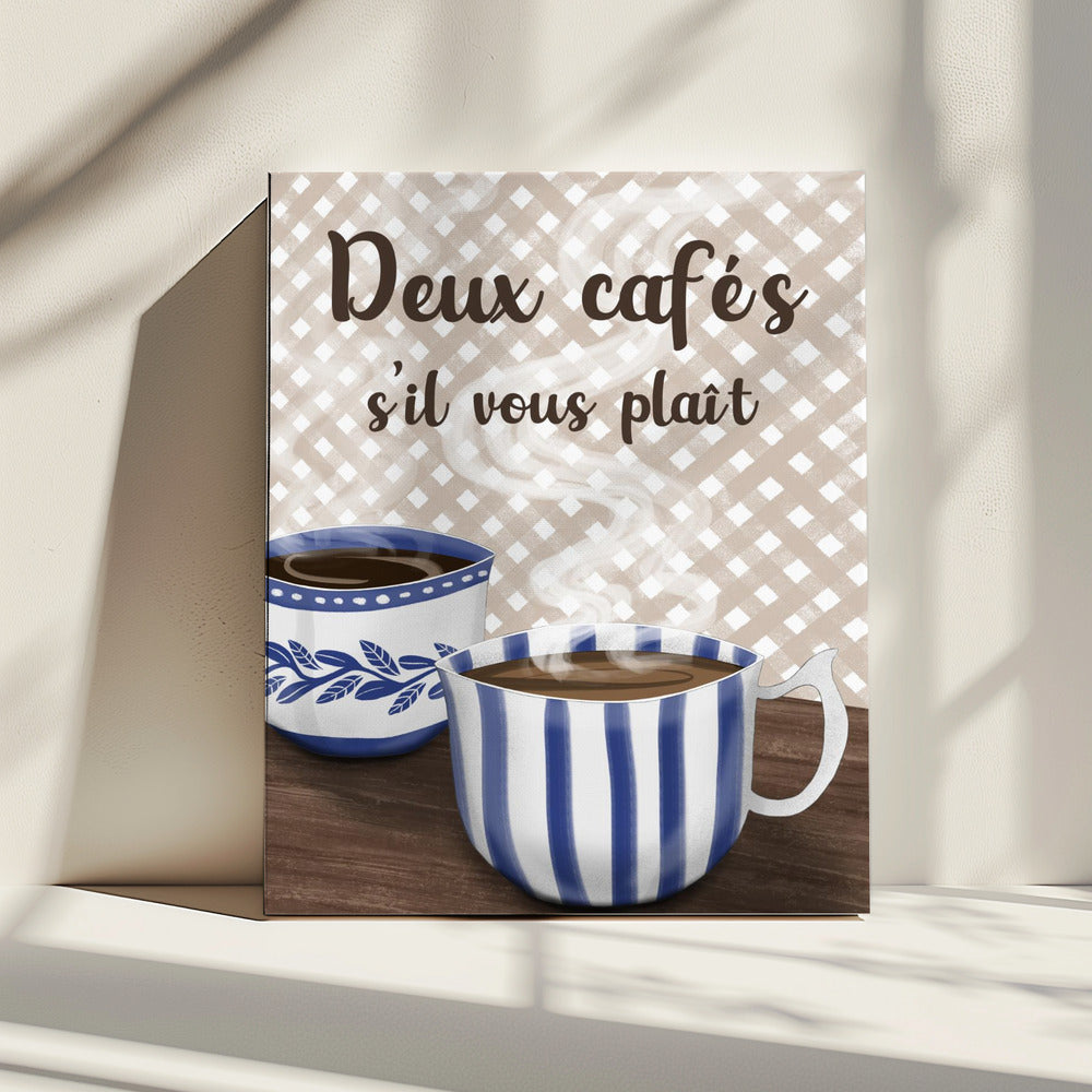 Zwei Kaffee bitte | Leinwand