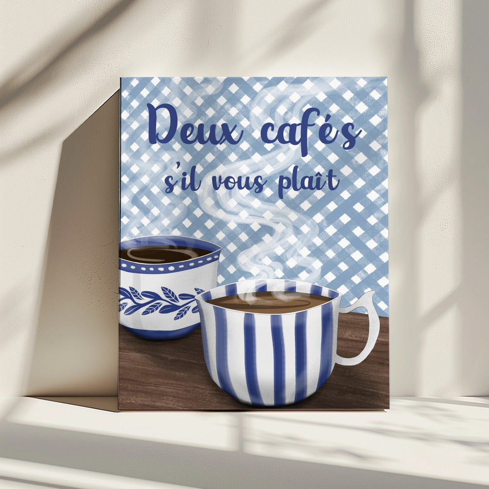 Zwei Kaffee bitte | Leinwand