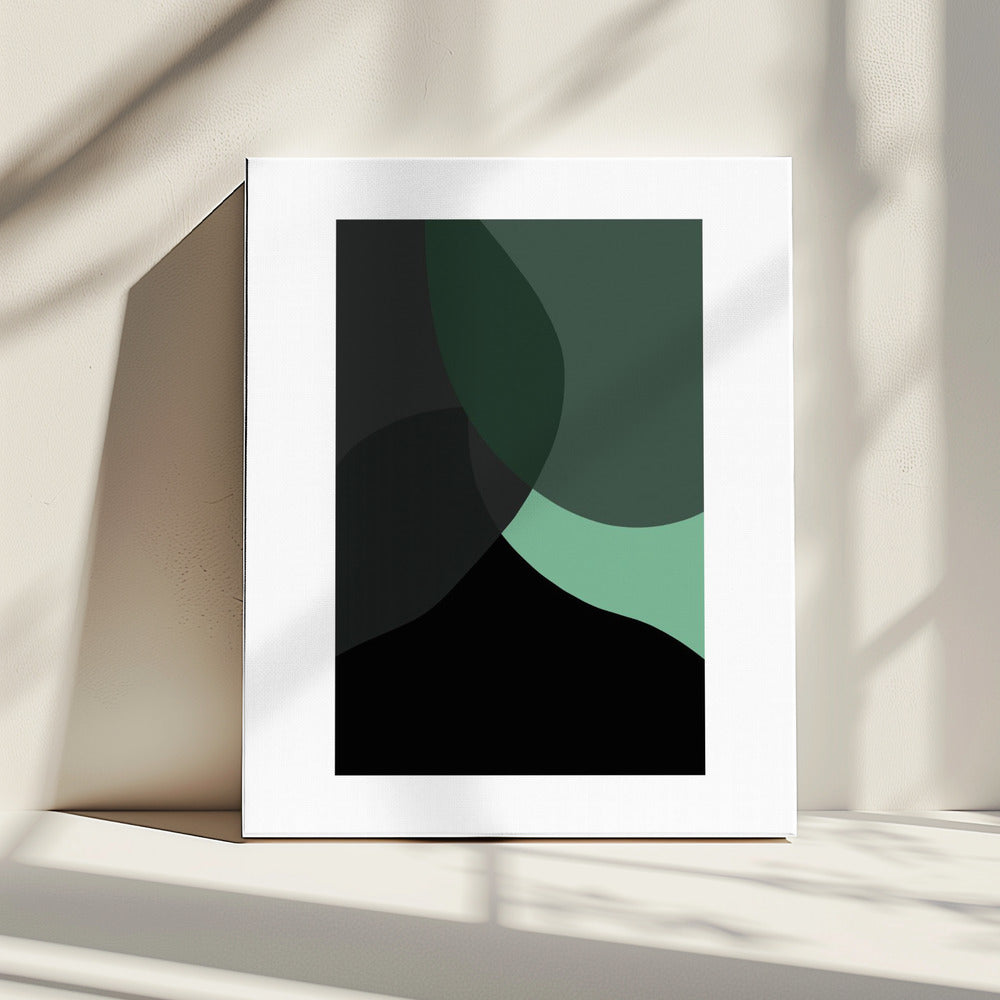 Abstrakte schwarze Formen 3 | Leinwand
