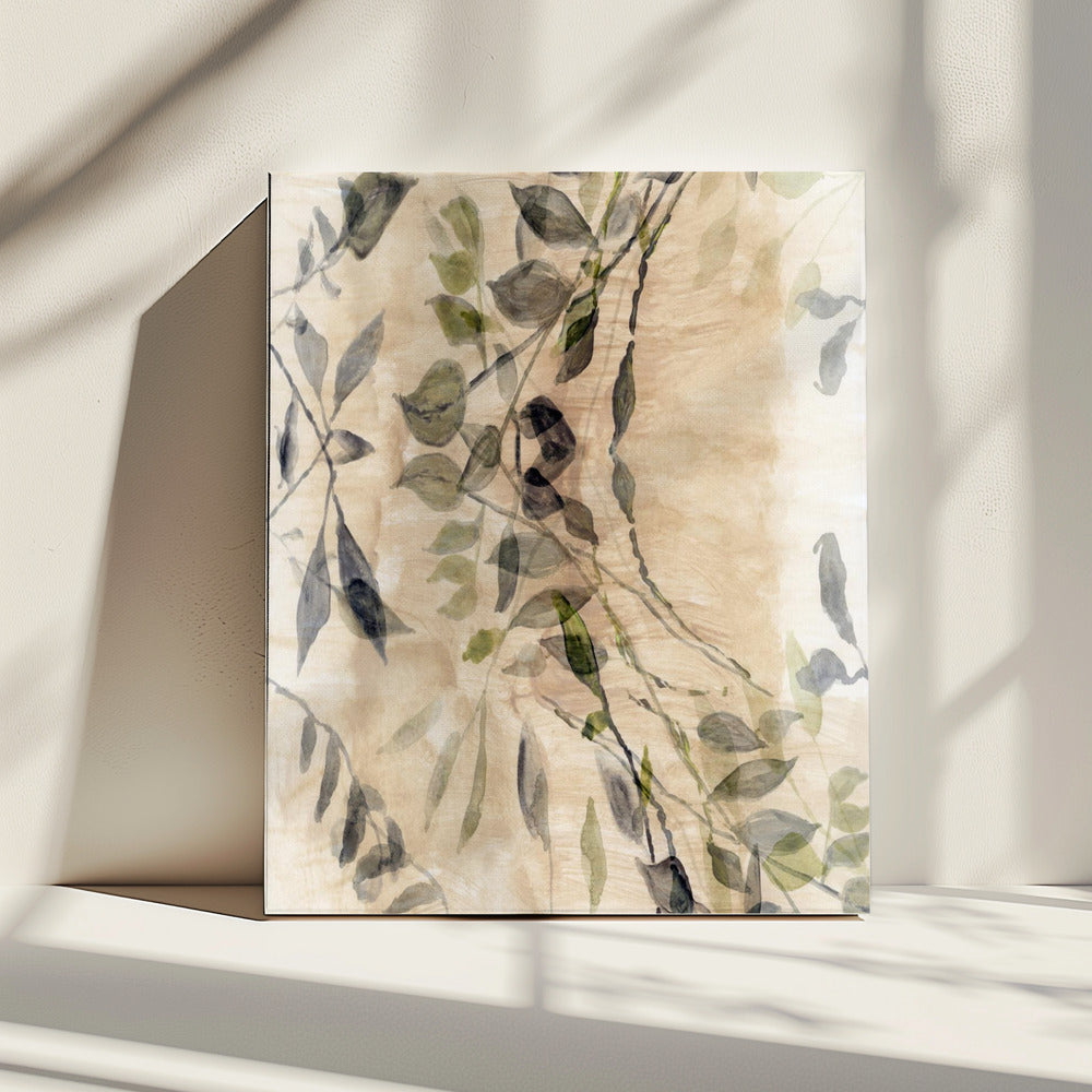 Colour Washed Leaves No3 | Canvas