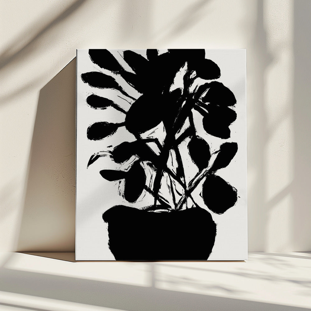 Potted Plant Silhouette No1 | Canvas