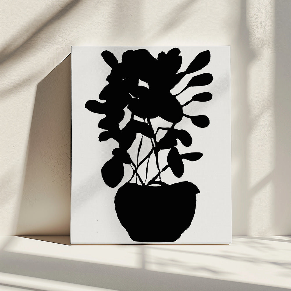 Topfpflanzen-Silhouette Nr. 3 | Leinwand
