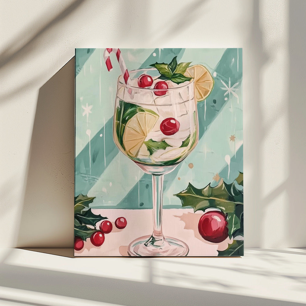 Weihnachts-Mojito-Cocktail | Leinwand