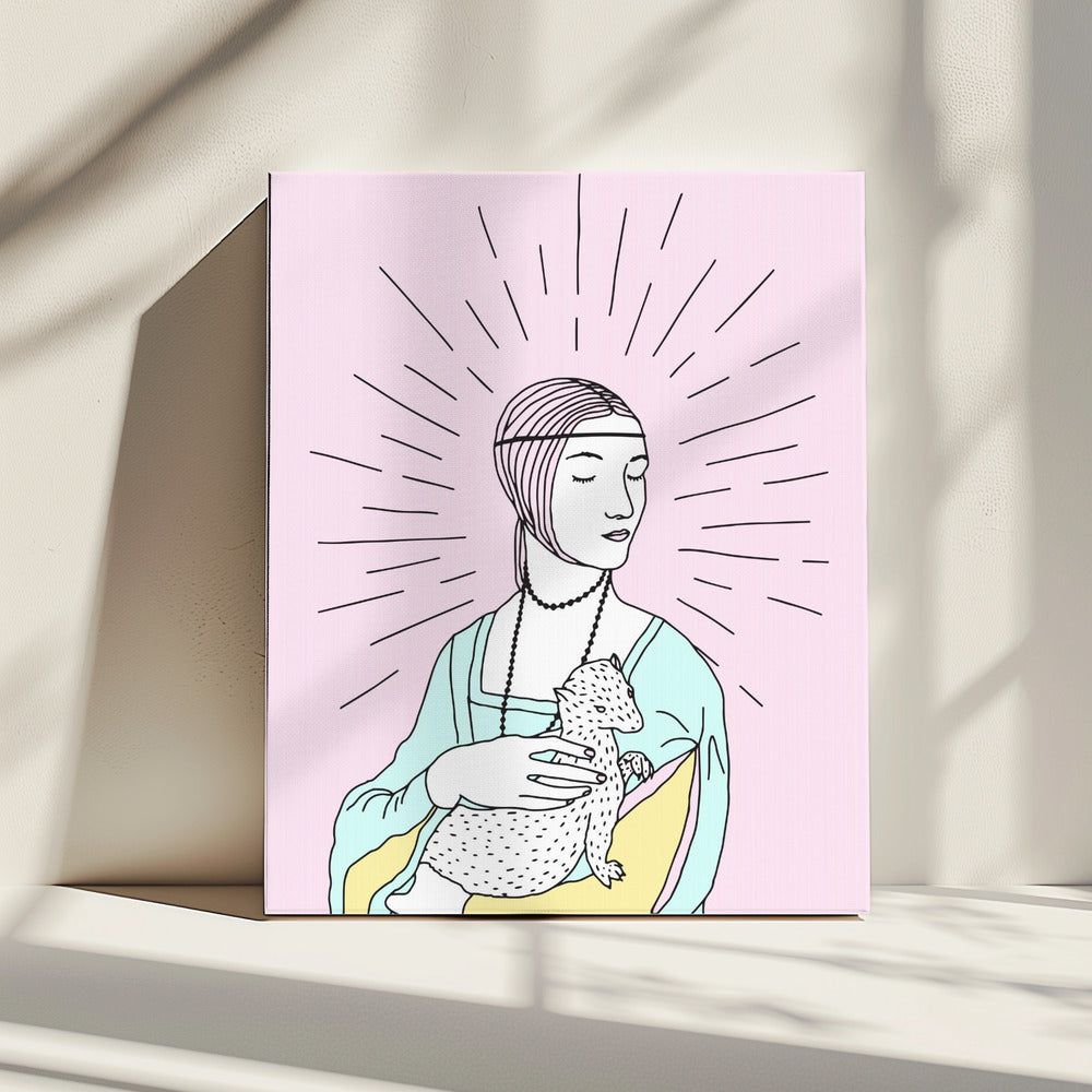 Die Dame mit dem Hermelin | Leinwand