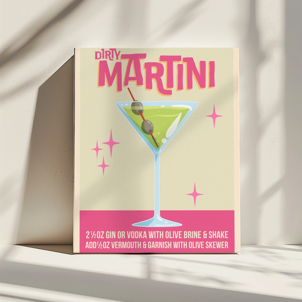 Dirty Martini Cocktail 01.png | Leinwand