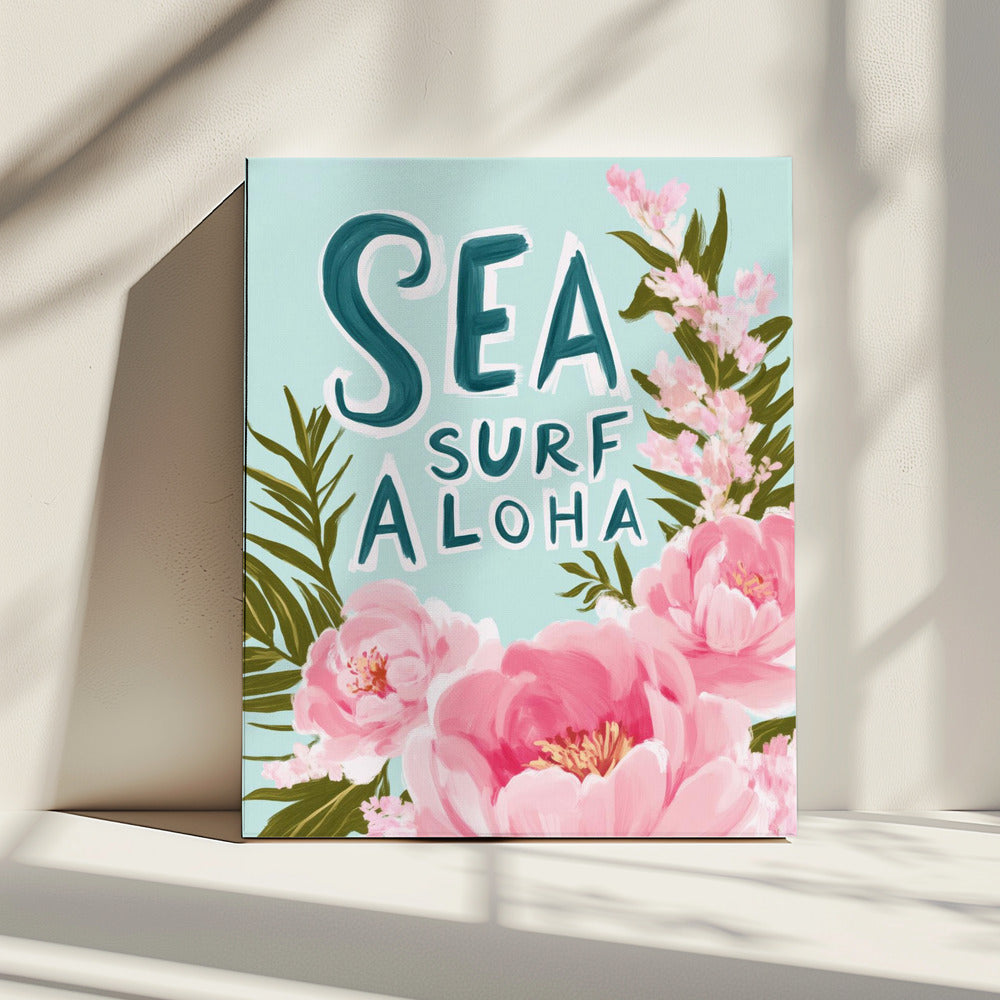 Aloha Blossom Surf | Leinwand