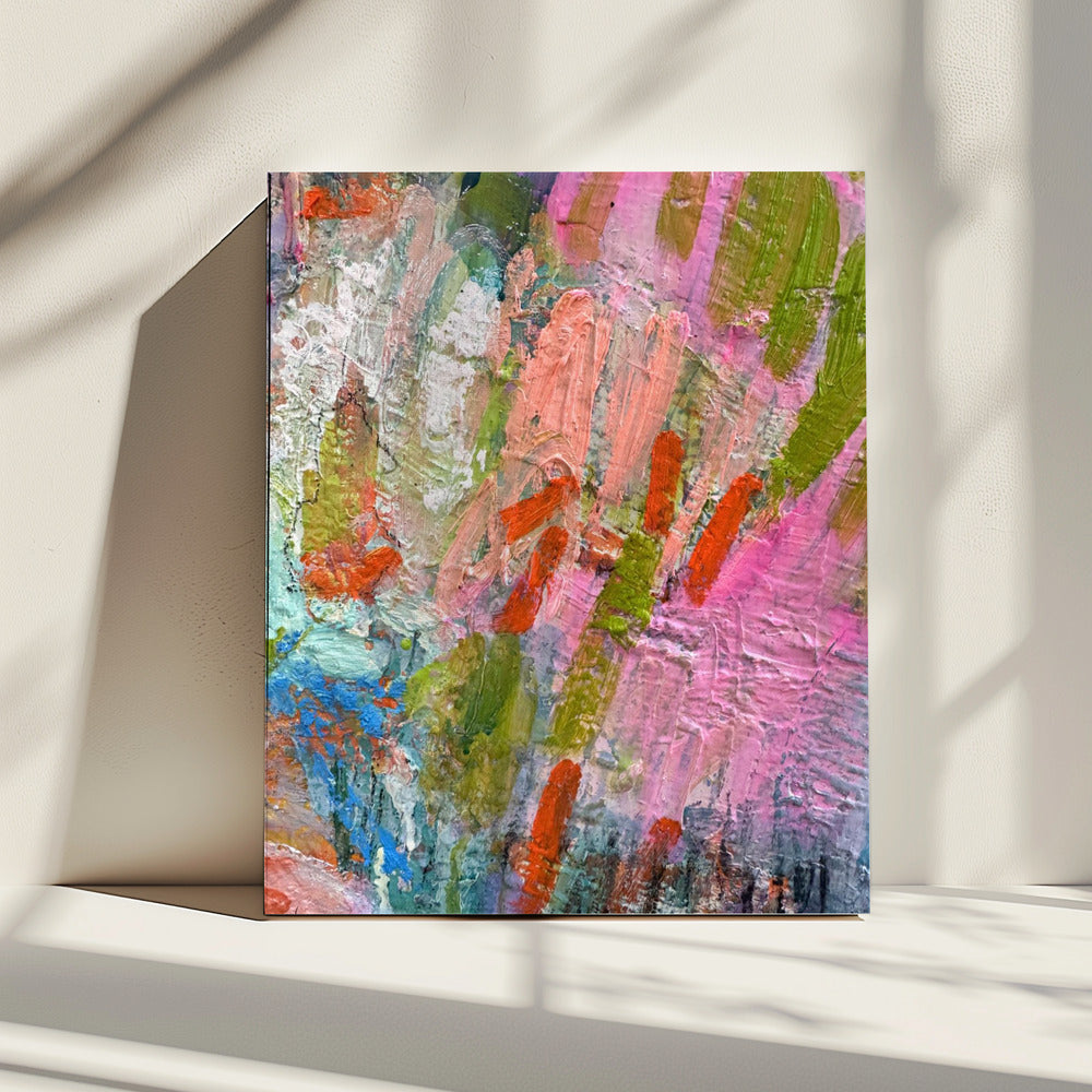 Flüsternde rosa Pinselstriche | Leinwand