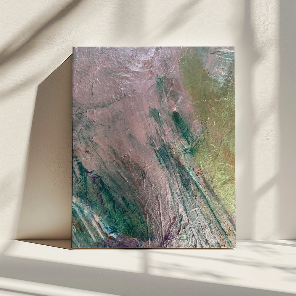 Mystische rosa Pinselstriche | Leinwand