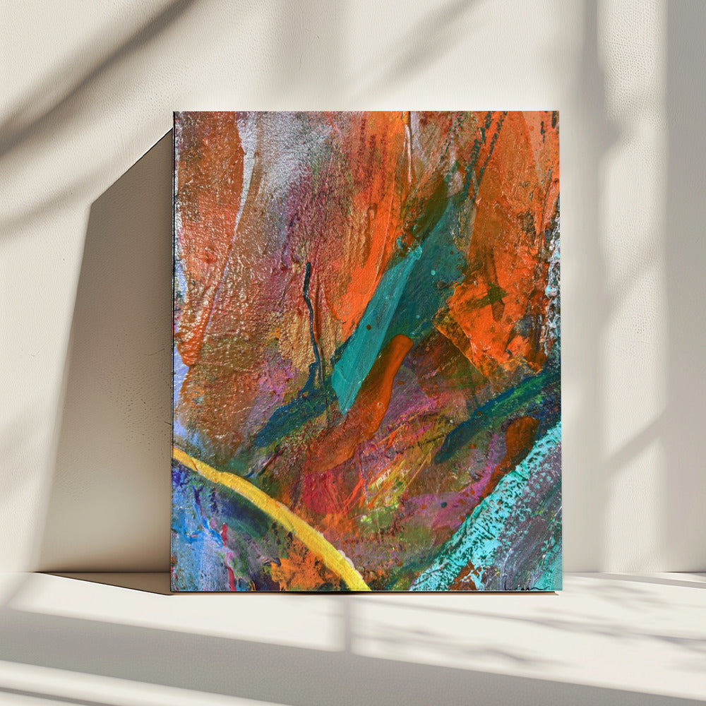 Lebendiges expressionistisches Orange | Leinwand