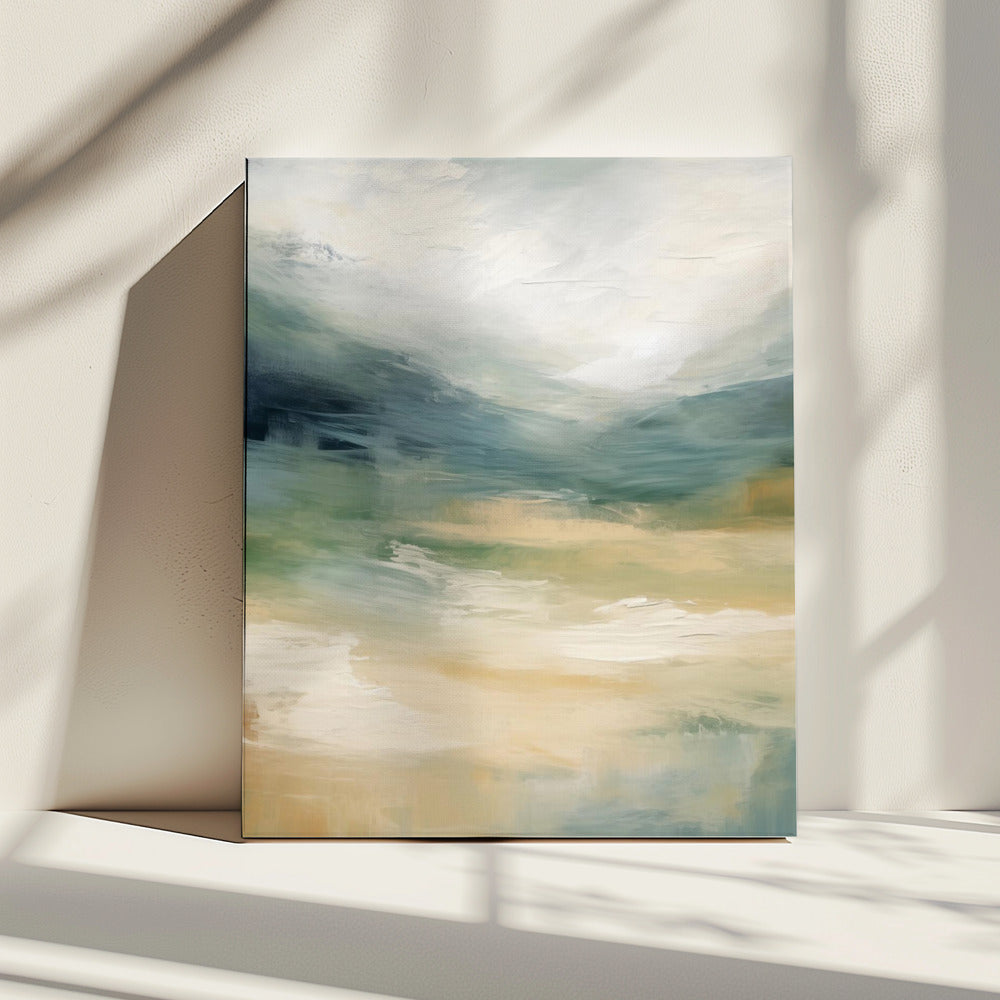 Neblige Bergträume | Leinwand