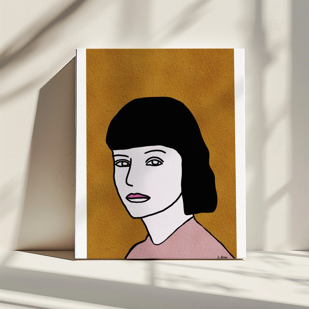 Dame schaut | Leinwand