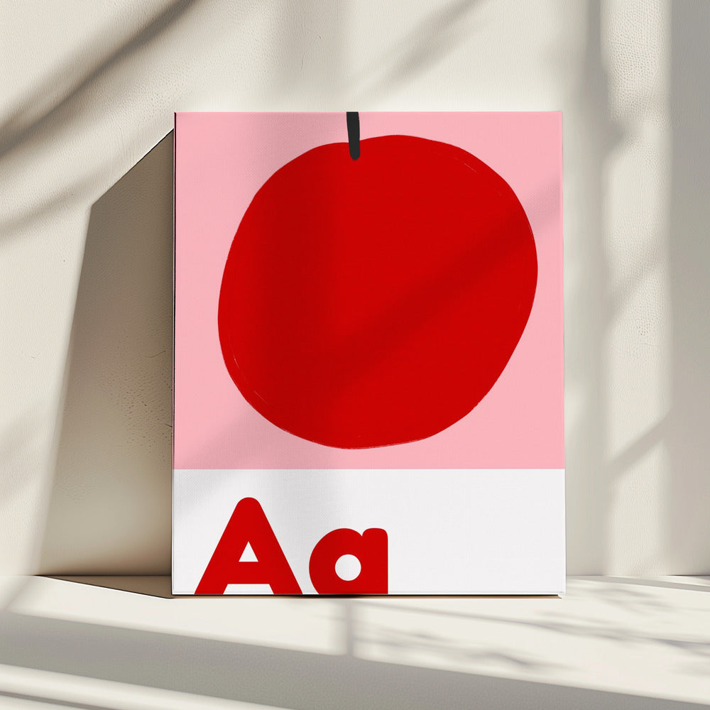 Rotes Apfelalphabet | Leinwand