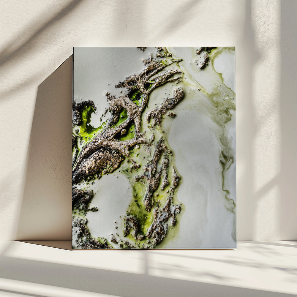 Contemporary Art - Olive Enigma - Green accent | Canvas